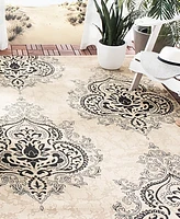 Safavieh Courtyard CY7926 Creme and Black 5'3" x 7'7" Outdoor Area Rug