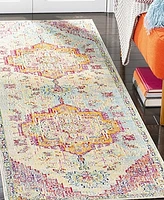 Safavieh Crystal CRS501 Light Blue and Fuchsia 2'2" x 7' Runner Area Rug