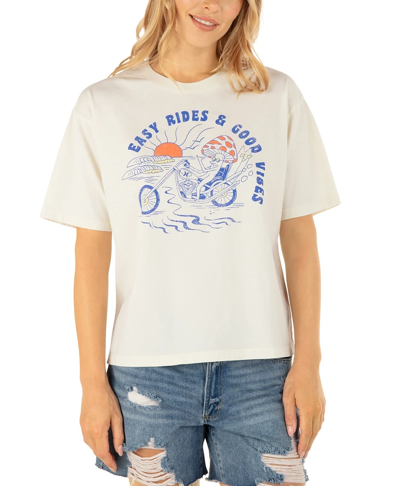 Hurley Juniors' Easy Rides Cotton Slim Boyfriend T-Shirt