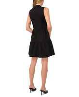 CeCe Women's Sleeveless V-Neck Tiered Mini Dress