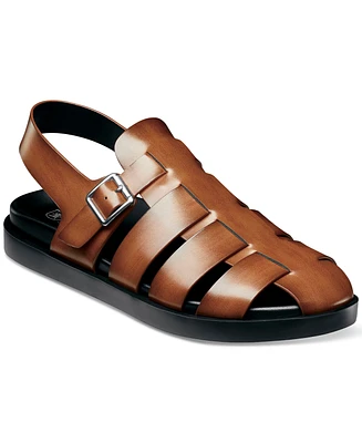 Stacy Adams Men's Montego Slingback Faux-Leather Buckle Sandals