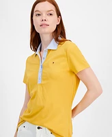 Tommy Hilfiger Women's Striped-Collar Polo Shirt