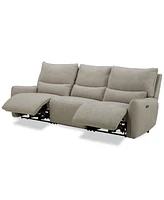 Olper 3-Pc. Fabric Zero Wall Sectional Sofa with 2 Power Motion Chairs, Created for Macy's