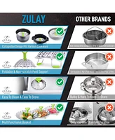 Zulay Kitchen Expandable Vegetable Steamer Basket Stainless Steel Fits Various Size Pots, Pans, & Pressure Cookers