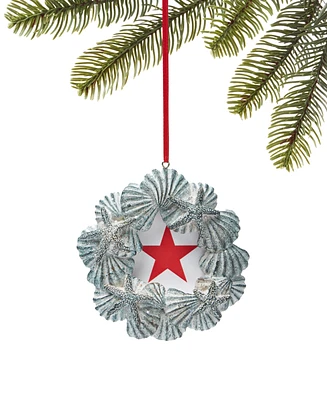 Holiday Lane Seaside Shell Wreath Frame Ornament, Exclusively at Macy's