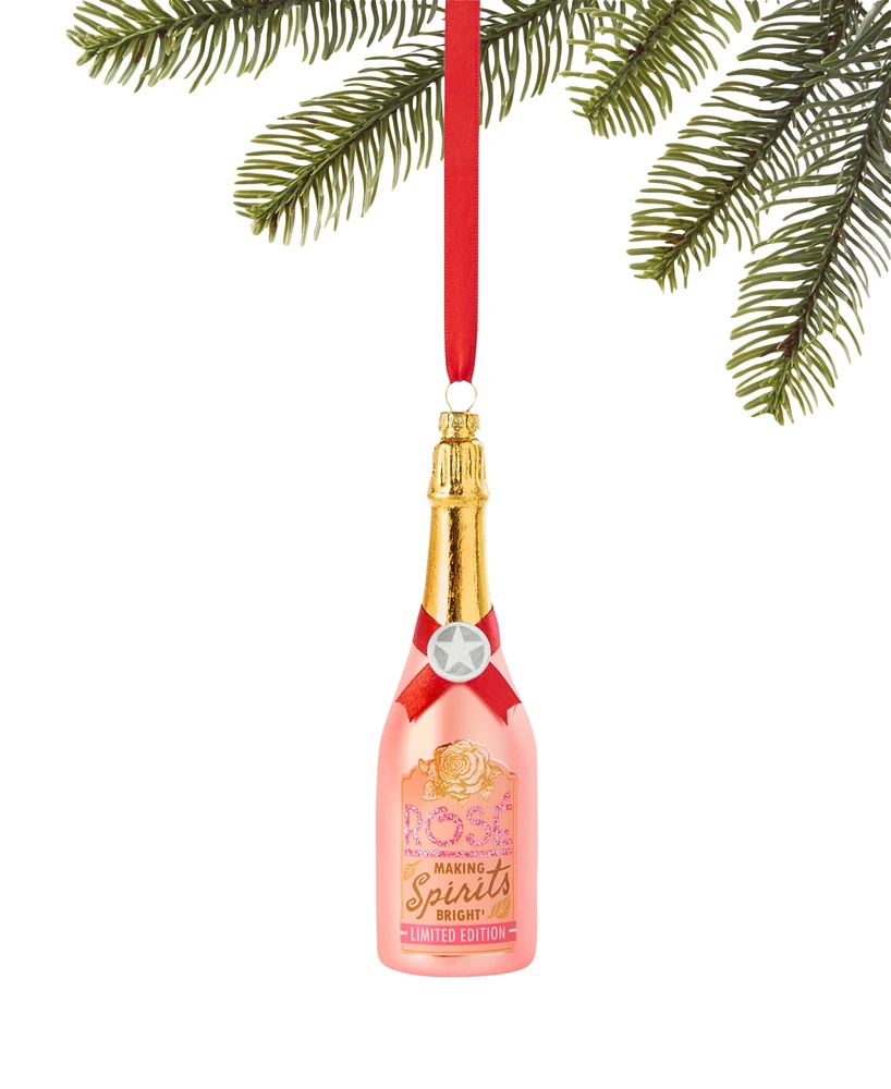 Holiday Lane Foodie Collection Rose Champagne Ornament, Created for Macy's