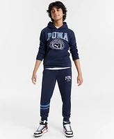 Puma Big Boys Squad Pack Logo Embroidered Fleece Joggers