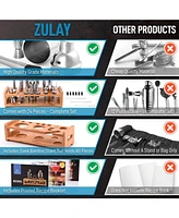 Zulay Kitchen 24 Piece Professional Stainless Steel Bartender Set with Bamboo Stand