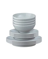Denby Porcelain Arc 12 Pc. Dinnerware Set, Service for 4