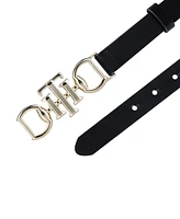Tommy Hilfiger Women's Skinny Double Ended Horsebit Buckle Dress Casual Belt