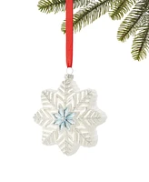 Holiday Lane Northern Lights Glass Snowflake Ornament, Exclusively at Macy's