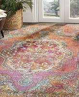 Safavieh Crystal CRS502 Orange and Light Blue 3' x 5' Area Rug