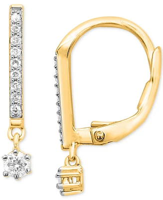 Forever Grown Diamonds Lab-Created Diamond Dangle Earrings (1/6 ct. t.w.) Sterling Silver or 14K Gold-Plated