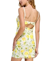 Morgan & Company Juniors' Floral-Sequin Sleeveless Dress