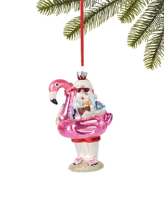 Holiday Lane Florida Santa with Flamingo Float Ornament, Exclusively at Macy's