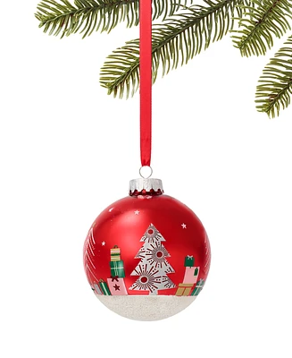 Holiday Lane Christmas Cheer Red Scenery Ornament, Exclusively at Macy's