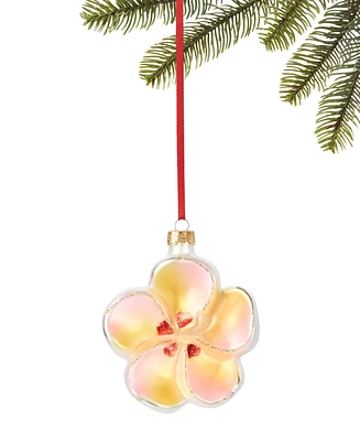 Holiday Lane Hawaii Pink & Gold Flower Ornament, Exclusively at Macy's