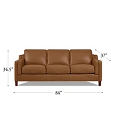 Bella 84" Top Grain Leather Sofa Couch