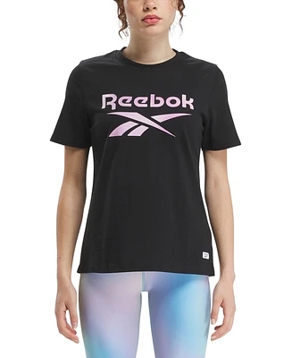 Reebok Women's Cotton Gradient Graphic Logo T-Shirt