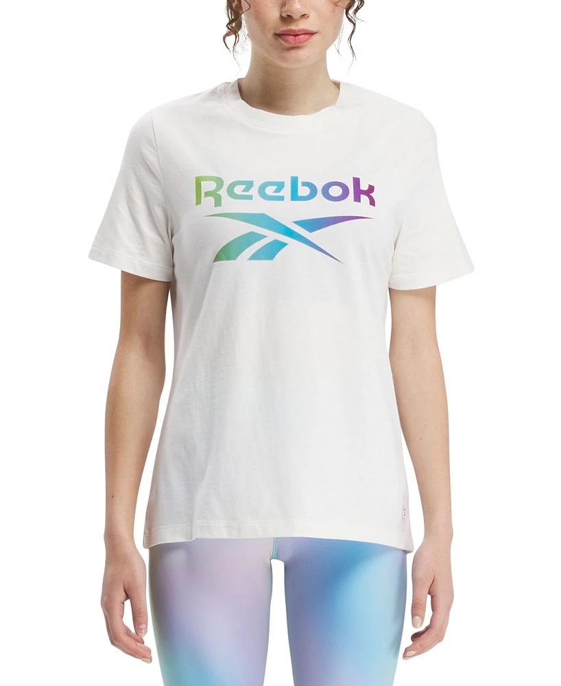 Reebok Women's Cotton Gradient Graphic Logo T-Shirt