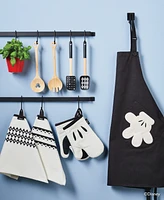 Disney Monochrome Cotton 2 Piece Oven Mitt Set, White