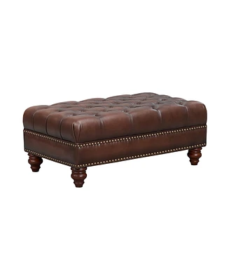 Alton Bay 44" Top Grain Leather Ottoman