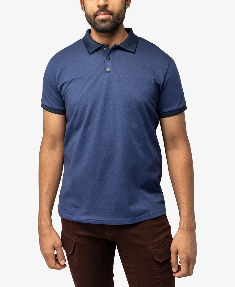 X-Ray Men's Short Sleeve Pieced Pique Tipped Polo