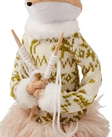 Holiday Lane Woodland Knit Fox Tabletop Decor, Created for Macy's