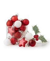 Holiday Lane Mini Plastic Ball & Star Ornaments, Set of 30, Created for Macy's