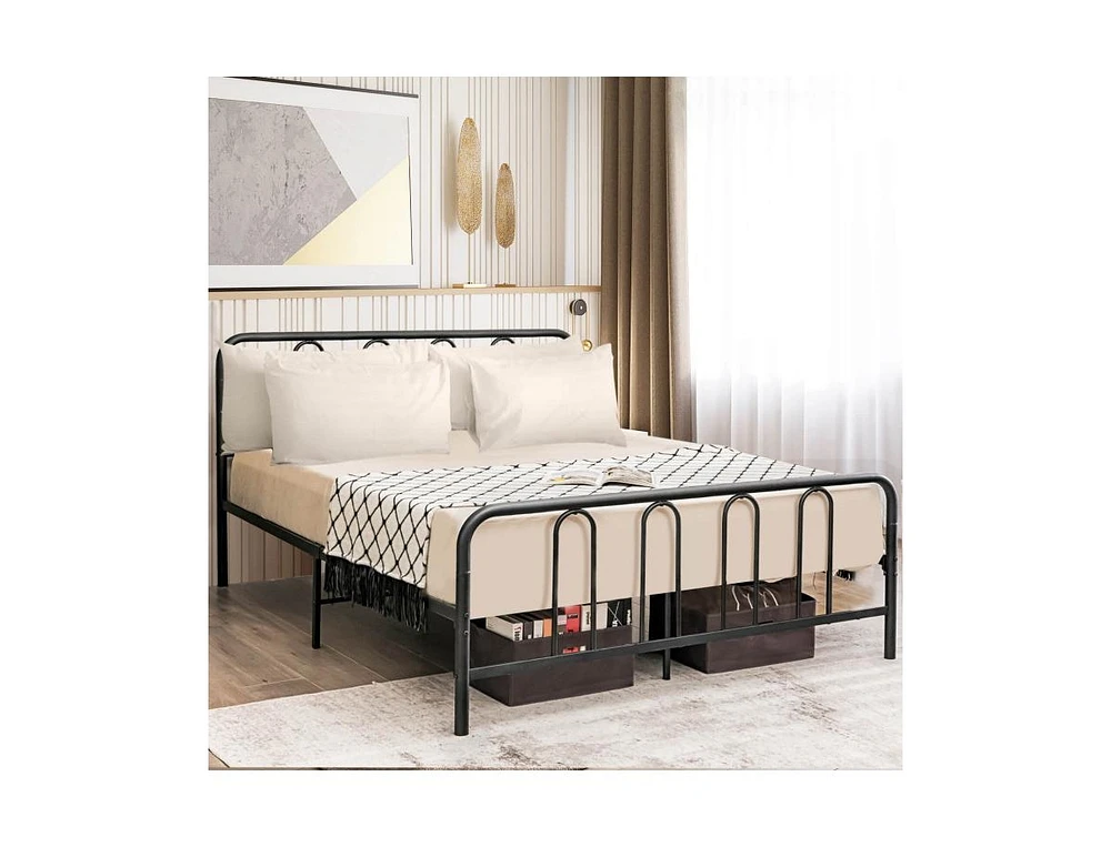 Slickblue Metal Bed Frame with Headboard and Footboard