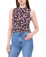 Sam & Jess Women's Floral-Print Cowl-Neck Sleeveless Top