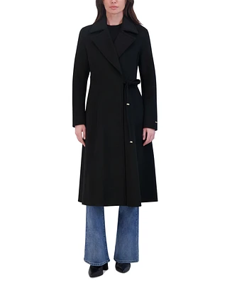 Tahari Women's Notched-Collar Side-Tie Wrap Coat