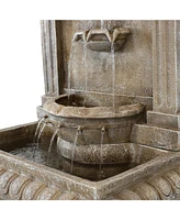 Sunnydaze Decor Ornate Lavello Standing Outdoor Waterfall Fountain - 51 in