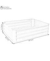 Sunnydaze Decor Galvanized Steel Rectangle Raised Garden Bed - in