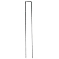 25 Pack Galvanized Garden Stakes - Landscape Staples - U Shaped Garden Staples - Landscape Yard Stakes for Gardening - 12 Inch