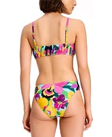 Kate Spade New York Womens Printed Shirred Bikini Top Printed Hipster Bikini Bottoms