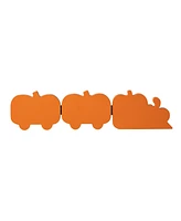 Glitzhome 16"L Halloween Skeletons and Ghosts Hinged Pumpkin Train Table Decor