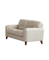 Elm 64" Top Grain Leather Loveseat