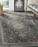 Safavieh Lyndhurst LNH338 Teal and Gray 3'3" x 5'3" Area Rug