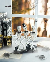 Glitzhome 10.50''H Halloween Polyresin Dancing Skeleton Table Decor