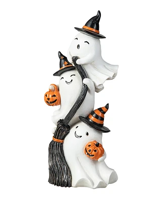 Glitzhome 13.00''H Halloween Polyresin Stacked Ghost Table Decor