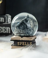 Glitzhome 100MM Halloween Polyresin Haunted House Water Globe