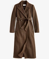 Dkny Women's Notched-Collar Double-Breasted Wrap Coat