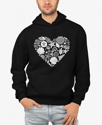 La Pop Art Sea Shells - Men's Word Hooded Sweatshirt