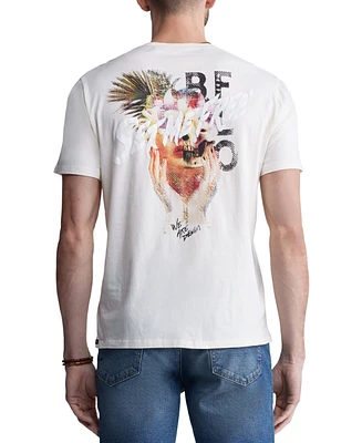Buffalo David Bitton Men's Tumuch Classic-Fit Tropical Skull Graphic T-Shirt