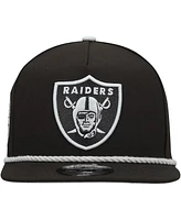 New Era Men's Black Las Vegas Raiders Captain Snapback Hat