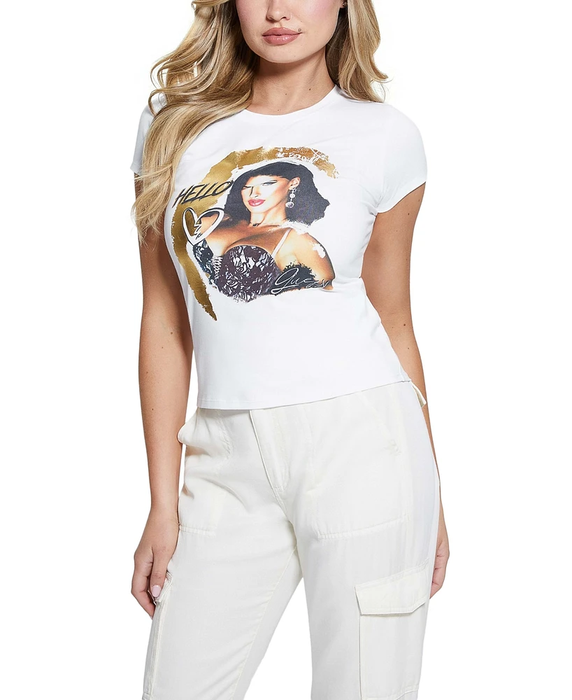 Guess Women's Hello R5 Short-Sleeve Crewneck Tee