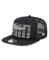 New Era Men's Black Detroit Tigers Street Team A-Frame Trucker 9Fifty Snapback Hat