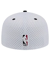 New Era Men's White/Black Miami Heat Throwback 2Tone 59Fifty Fitted Hat