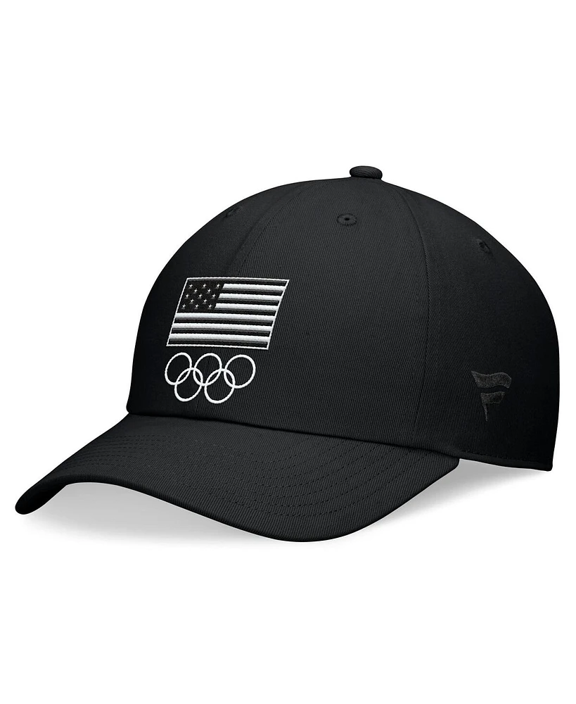 Fanatics Branded Men's Black Team Usa Blackout Adjustable Hat